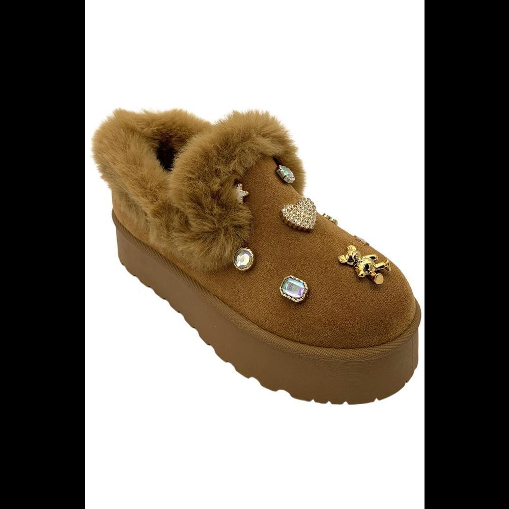 London Rag Women's Zeta Charm Boots Tan - Medium